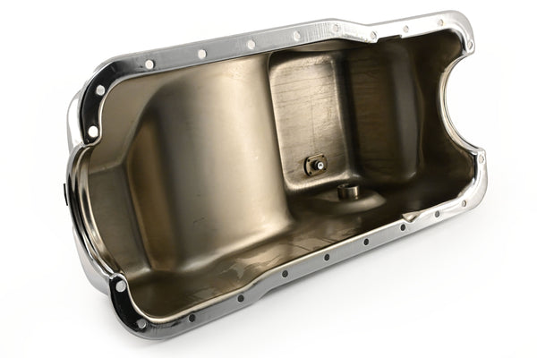 Steel Oil Pan Fits 1979–1995 Ford 5.0L Mustang & Fox Chassis – Chrome Finish