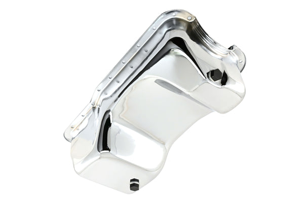 Steel Oil Pan Kit Fits 1979–1995 Ford 5.0L Mustang & Fox Chassis – Chrome Finish
