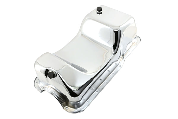 Steel Oil Pan Fits 1979–1995 Ford 5.0L Mustang & Fox Chassis – Chrome Finish