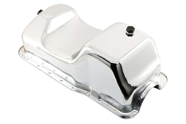 Steel Oil Pan Fits 1979–1995 Ford 5.0L Mustang & Fox Chassis – Chrome Finish