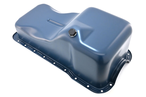 Steel Oil Pan Fits 1969-81 Ford SB 351W Windsor - Stock Capacity – Blue