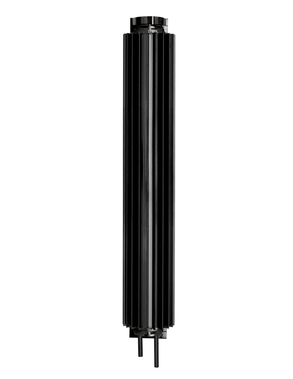 ALUMINUM UNIVERSAL 17' FINNED  RADIATOR OVERFLOW TANK - BLACK