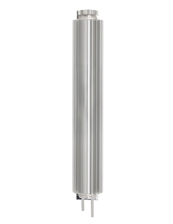 ALUMINUM UNIVERSAL 17' FINNED  RADIATOR OVERFLOW TANK - SILVER