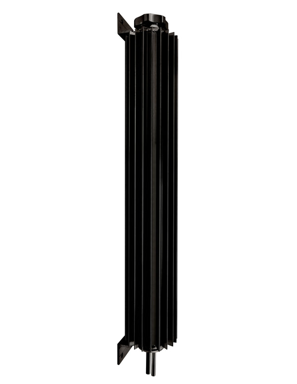 ALUMINUM UNIVERSAL 17' FINNED  RADIATOR OVERFLOW TANK - BLACK