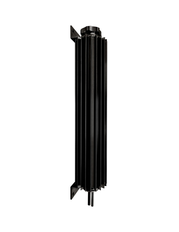 ALUMINUM UNIVERSAL 13' FINNED  RADIATOR OVERFLOW TANK - BLACK