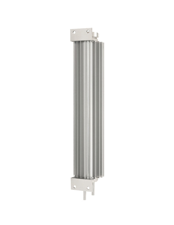 ALUMINUM UNIVERSAL 13' FINNED  RADIATOR OVERFLOW TANK - SILVER