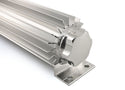 ALUMINUM UNIVERSAL 17' FINNED  RADIATOR OVERFLOW TANK - SILVER