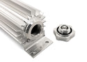 ALUMINUM UNIVERSAL 17' FINNED  RADIATOR OVERFLOW TANK - SILVER