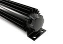 ALUMINUM UNIVERSAL 17' FINNED  RADIATOR OVERFLOW TANK - BLACK