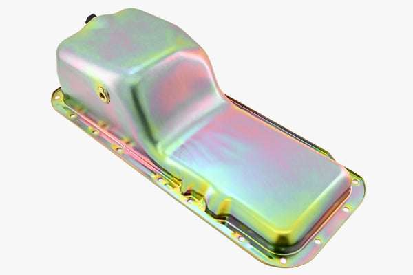 Steel Oil Pan Fits 1967–1987 Dodge Ram Truck Mopar Big Block 361 383 400 413 426 440 Rear Sump - Zinc-Plated