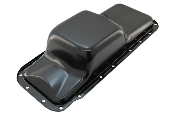 Steel Oil Pan Fits 1966–1972 B-Body & 1970–1974 E-Body Chrysler/Mopar Big Block B/RB 361-383-400-413-426W-440 - 5-Quart, Center Sump – Black