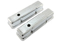 Tall Steel Valve Covers – Fits 1958–1986 Chevy Small Block 283‑305‑327‑350 (Stamped “350” Logo, 1 Hole Each) – Chrome Finish
