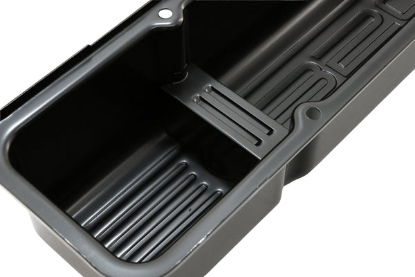 Tall Steel Valve Covers – Fits 1958–1986 Chevy Small Block 283‑305‑327‑350 (Stamped “350” Logo, 1 Hole Each) – Black Finish