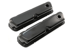 Steel Valve Covers for 1962–85 Ford SB 260‑289‑302‑351W – Smooth – 1 Hole – Black