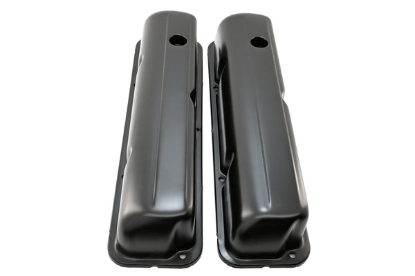 Steel Valve Covers Fits 1957–1976 Ford FE 352‑390‑406‑427‑428 – Smooth – 1 Hole – Black (EDP Coated)