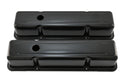 Steel Tall Valve Covers – Fits 1958–86 Chevy Small Block 283-400 – 1 Hole – Black