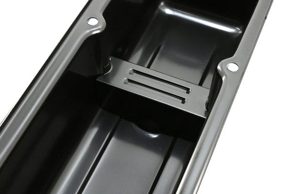 Steel Tall Valve Covers – Fits 1958–86 Chevy Small Block 283-400 – 1 Hole – Black