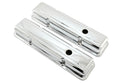 Steel Short Valve Covers – Fits 1958–86 Chevy SB 283-400 – Smooth – Chrome