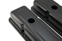 Steel Short Valve Covers – Fits 1958–86 Chevy SB 283-305-327-350-400 – Smooth – Black