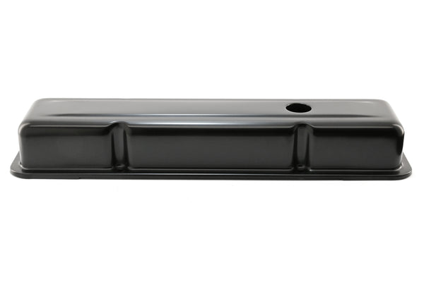 Steel Short Valve Covers – Fits 1958–86 Chevy SB 283-305-327-350-400 – Smooth – Black