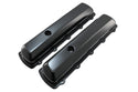 Steel Valve Covers – Fits 1964–1980 Oldsmobile 330‑350‑400‑425‑455 (Stock Height, 1 Push‑In Hole, Smooth Top) – Black Finish