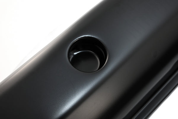 Steel Valve Covers – Fits 1964–1980 Oldsmobile 330‑350‑400‑425‑455 (Stock Height, 1 Push‑In Hole, Smooth Top) – Black Finish