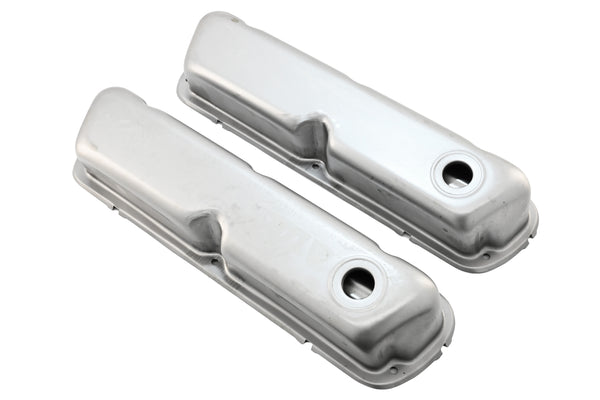Steel Valve Covers for 1962–85 Ford SB 260‑289‑302‑351W – Smooth – 1 Hole – Raw