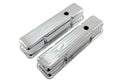 1958-86 CHEVY SMALL BLOCK 327 TALL STEEL VALVE COVERS - CHROME W- 327 LOGO