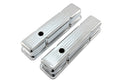 1958-86 CHEVY SMALL BLOCK 327 TALL STEEL VALVE COVERS - CHROME W- 327 LOGO