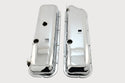 Steel OEM‑Style Tall Valve Covers Fits 1965–1972 Chevy BB 396‑427‑454 – Recessed Corner – 1–2 Holes – Chrome