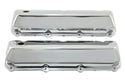 Steel Valve Covers Fits 1968–1997 Ford 429-460 Big Block Engines – Smooth – 1 Hole – Chrome