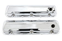 Steel Valve Covers Fits 1968–1997 Ford 429-460 Big Block Engines – Smooth – 1 Hole – Chrome