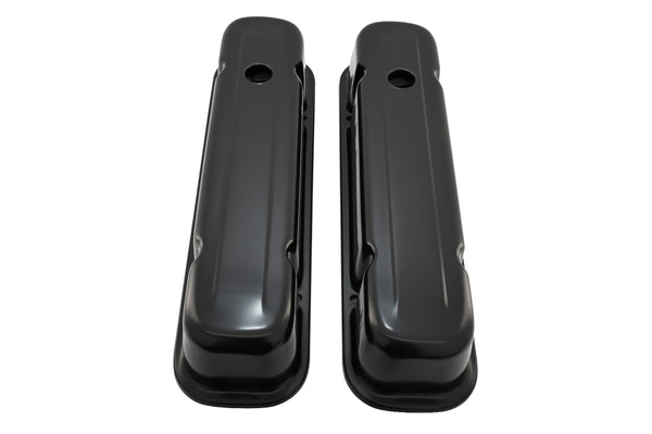 Steel Tall Valve Covers Fits 1959–1979 Pontiac V8 301‑455 – 1 Hole – EDP Black