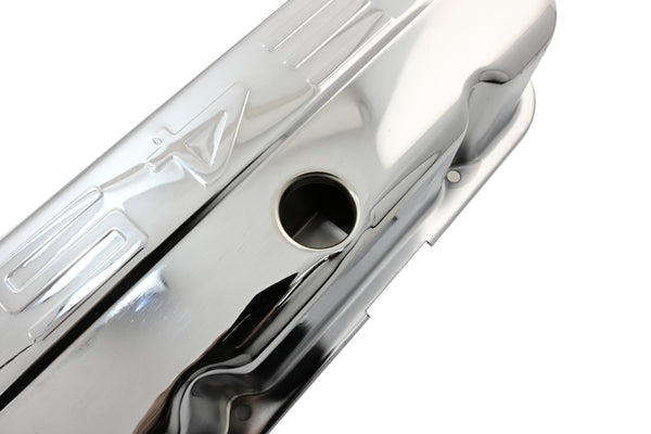 Tall Steel Valve Covers for 1965-1995 Chevy BB 396-502 – 454 Logo – Chrome