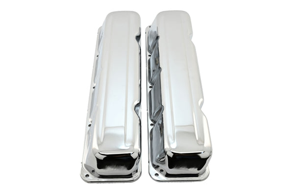 1968-79 AMC-JEEP 304-360-390-401 V8 STEEL VALVE COVERS - CHROME