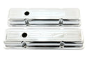 1958-86 CHEVY SMALL BLOCK 327 SHORT STEEL VALVE COVERS - CHROME W- 327 LOGO