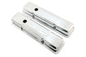 1958-86 CHEVY SMALL BLOCK 327 SHORT STEEL VALVE COVERS - CHROME W- 327 LOGO
