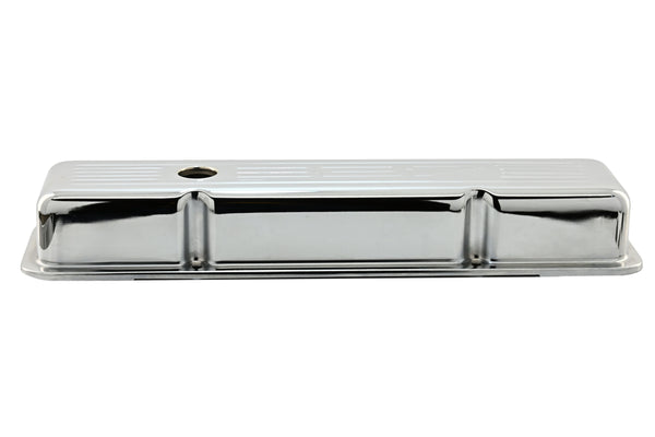 1958-86 CHEVY SMALL BLOCK 327 SHORT STEEL VALVE COVERS - CHROME W- 327 LOGO