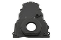 ALUMINUM CHEVY LS TWO PIECE TIMING CHAIN COVER W CAM SENSOR HOLE - BLACK