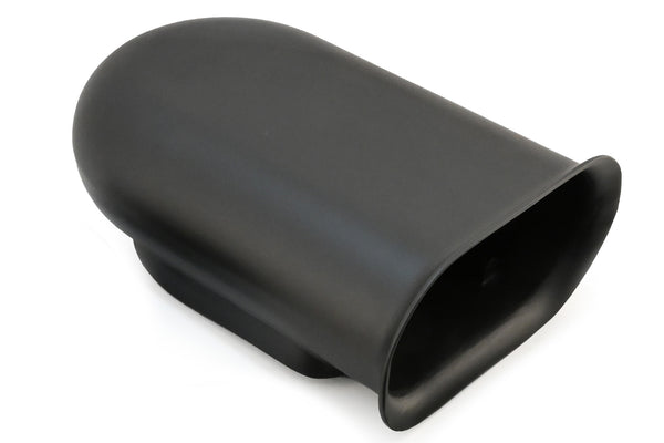 Single 4-Barrel Hilborn-Style Smooth Aluminum Scoop – Black Polished Finish