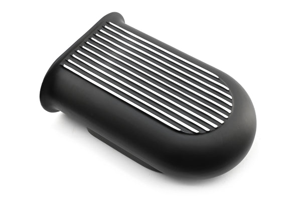 Single 4-Barrel Hilborn-Style Finned Aluminum Scoop – Black Finish