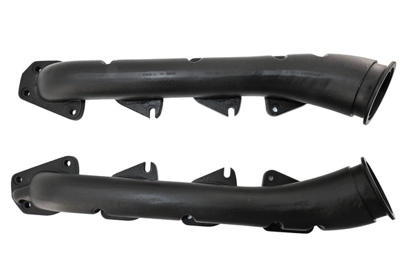 Cast Iron Low Profile V-Band Exhaust Manifolds 2003-up 5.7L/6.1L/6.2L/6.4L Dodge/Mopar Gen 3 Hemi Engines – Ceramic Black