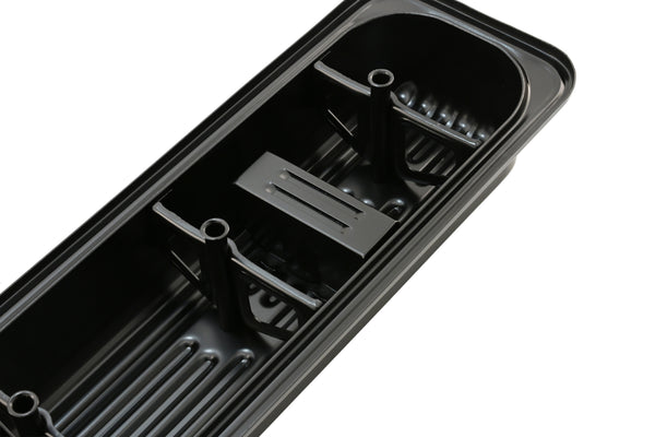 1985-93 CHEVY-GMC 4.3L V6 CENTER BOLT STEEL VALVE COVERS W- BOLTS - BLACK