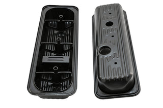 1985-93 CHEVY-GMC 4.3L V6 CENTER BOLT STEEL VALVE COVERS W- BOLTS - BLACK