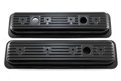 Steel Valve Covers – Fits 1987–2000 Chevy/GMC 5.0L & 5.7L SBC – Embossed – Center Bolt – Black