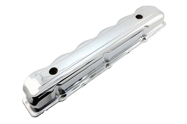 1965-89 FORD 240-300 STRAIGHT-INLINE 6 CYLINDER STEEL VALVE COVER - CHROME
