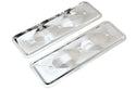 Steel Valve Cover & Side Plates Kit Fits 1962-74 Chevy 194-230-250 Inline 6 Engines – Chrome Finish – 2-Hole Design