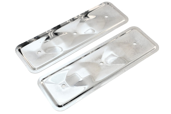 Steel Valve Cover & Side Plates Kit Fits 1962-74 Chevy 194-230-250 Inline 6 Engines – Chrome Finish – 2-Hole Design