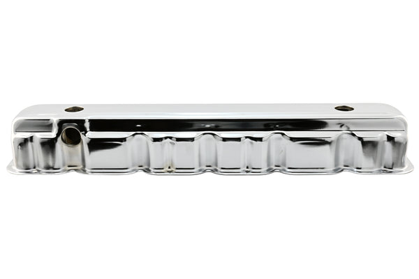 Steel Valve Cover & Side Plates Kit Fits 1962-74 Chevy 194-230-250 Inline 6 Engines – Chrome Finish – 2-Hole Design