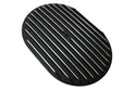 Aluminum 12" Oval Air Cleaner Paper Filter Full Finned - Black
